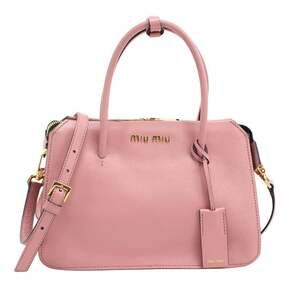 Miu Miu MIU Outlet Handbag 2-Way Madras Women's Pink